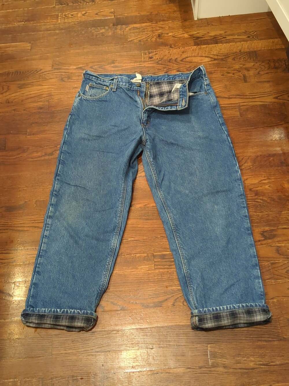 Carhartt B172 Flannel Lined Relaxed Fit Jeans Size 40x30 (38x30)